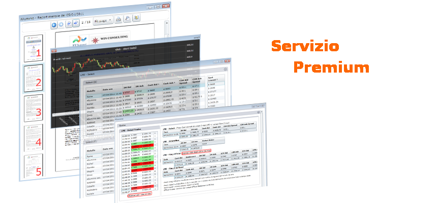 Servizio Premium dati real-time report news LME e Valute